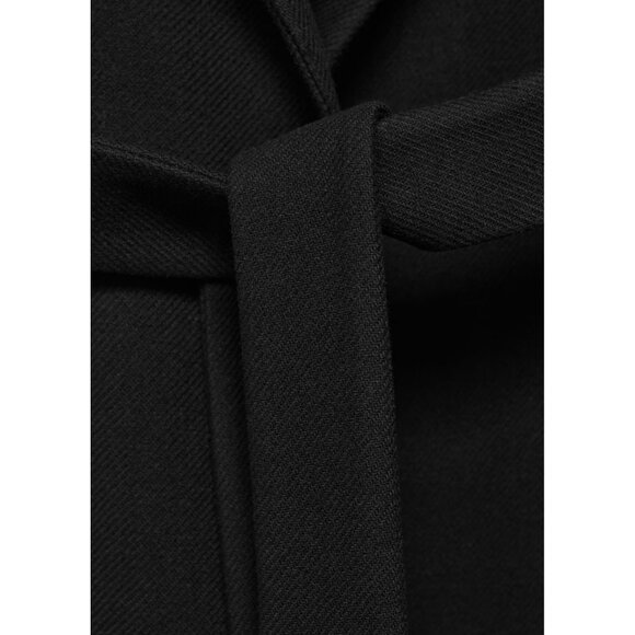 NEW MANGO Manteco wool coat detachable fur collar BLACK SIZE XXS /100%AUTHENTIC - Picture 13 of 13